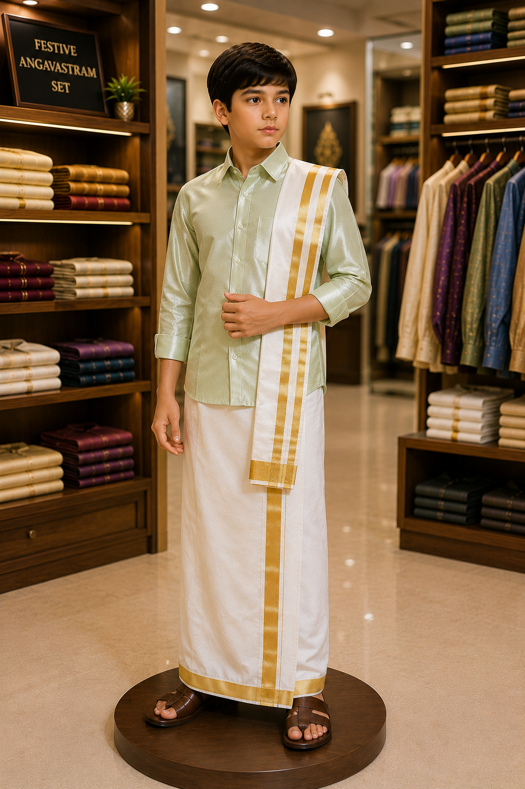 Festive Angavastram Dhoti Set