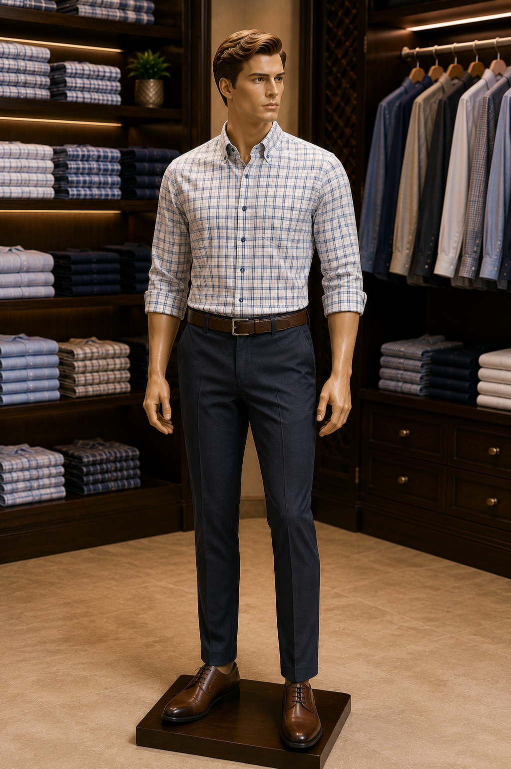 Checked Semi-Formal Shirt