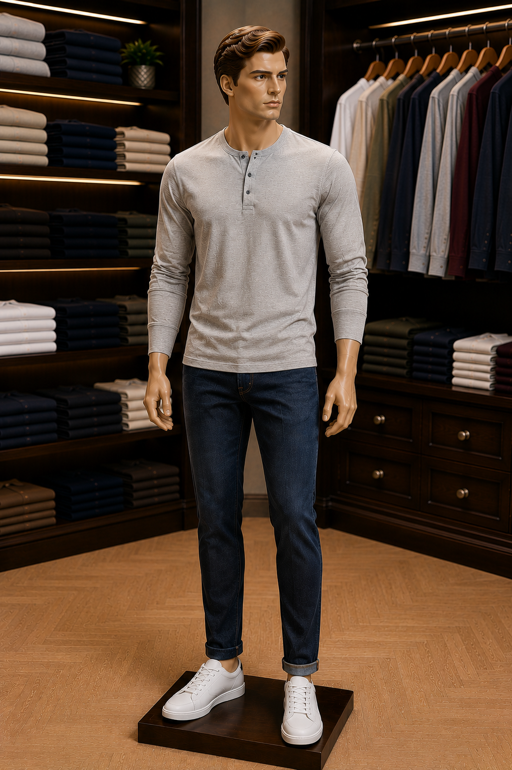 Henley Full-Sleeve Tee