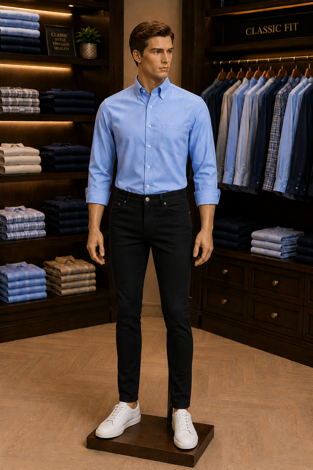 Black Stretch Denim