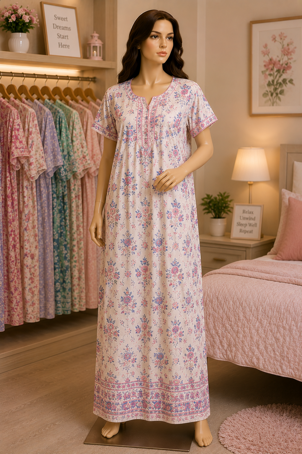 Printed Nighty Gown